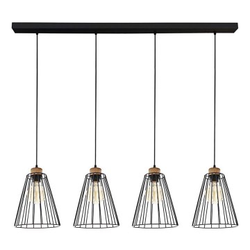 Taklampa på kabel ORAZIO 4xE27/60W/230V ek