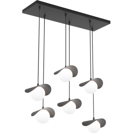 Taklampa på kabel RITUAL 6xG9/8W/230V svart