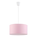 Taklampa på kabel RONDO KIDS 1xE27/15W/230V rosa