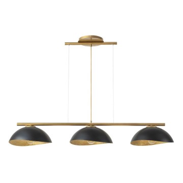 Taklampa på kabel SOLAR 3xE27/60W/230V guld