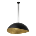 Taklampa på kabel SOLARIS 1xE27/60W/230V Ø 48 cm svart/guld
