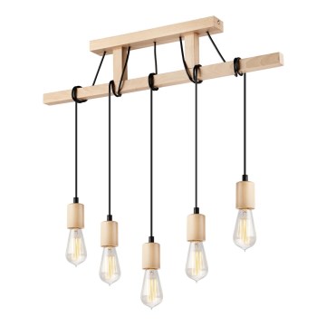 Taklampa på lina LEON 5xE27/60W/230V bok