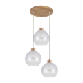 Taklampa på lina LINEA 3xE27/60W/230V ek