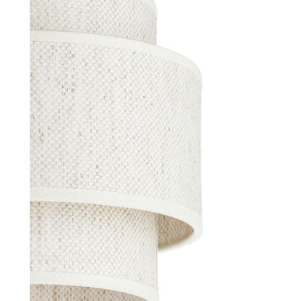 Taklampa på sladd BOHO 1xE27/60W/230V Ø 40 cm vit