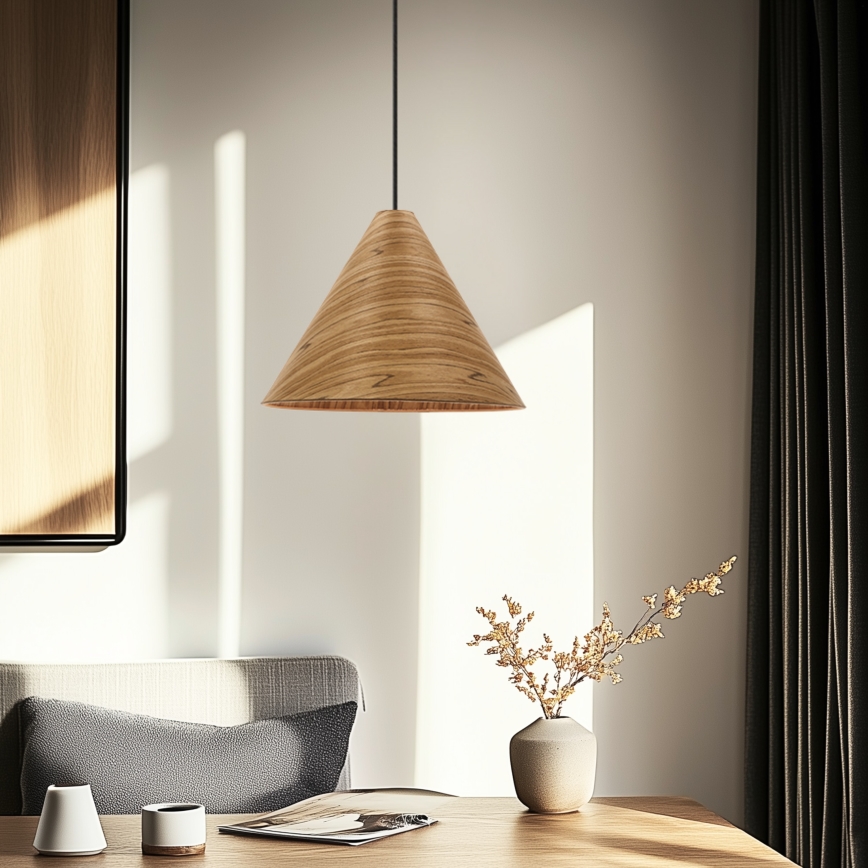 Taklampa på sladd CONO 1xE27/40W/230V ekfanér