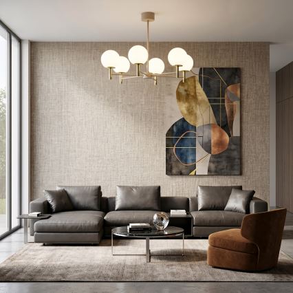Taklampa på stång AWINION 6xE27/15W/230V