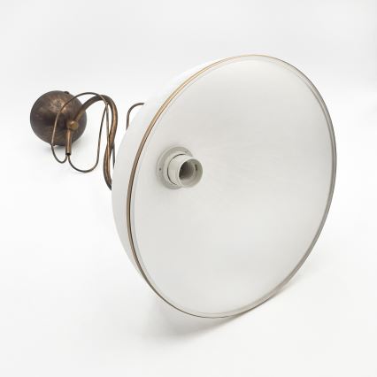 Taklampa på stång COBRA 1xE27/60W/230V Ø30 cm, brons/patina