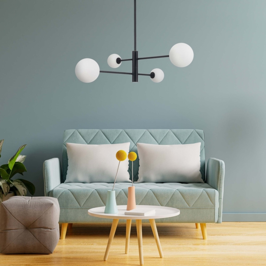 Taklampa på stång DORADO 4xG9/40W/230V svart