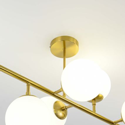 Taklampa på stång DORADO 8xE14/40W/230V guldfärgad