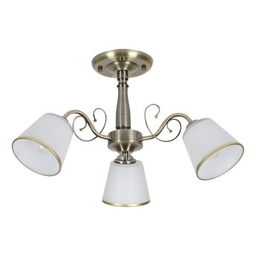 Taklampa på stång LOSANNA 3xE14/40W/230V mässing