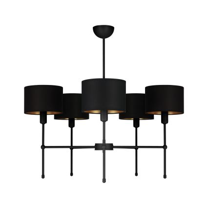 Taklampa på stång MADELA 5xE14/40W/230V svart