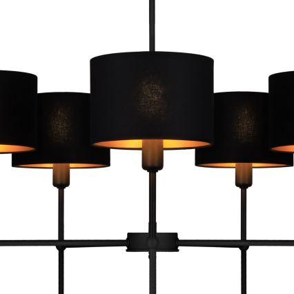 Taklampa på stång MADELA 5xE14/40W/230V svart