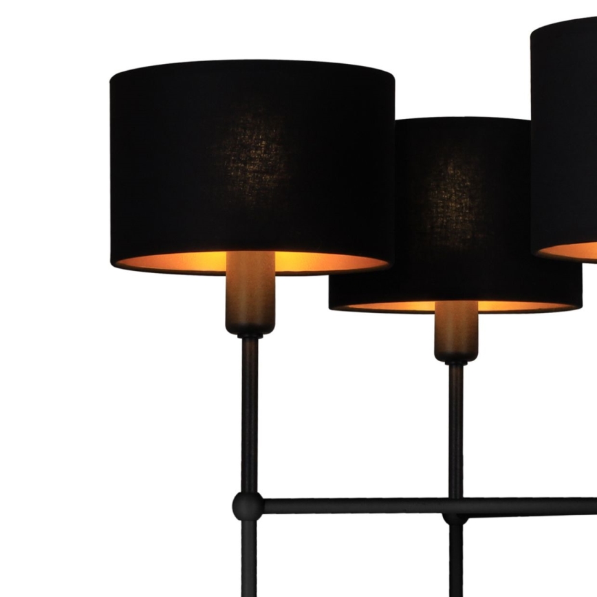 Taklampa på stång MADELA 5xE14/40W/230V svart