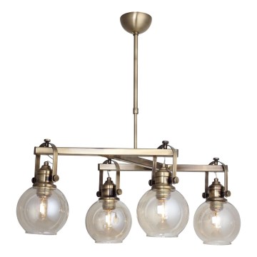 Taklampa på stång POLINO 4xE27/40W/230V – bronsfärgad
