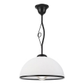 Taklampa på stång RETRO 1xE27/60W/230V svart/vit
