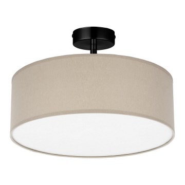 Taklampa på stång RONDO 4xE27/15W/230V Ø 40 cm beige