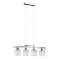 Taklampa på vajer ALMA 4xE14/10W/230V blank krom