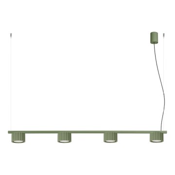 Taklampa på vajer AURA 4xGX53/10W/230V grön
