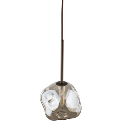 Taklampa på vajer LAVA 1xG9/8W/230V brons/rökbeige