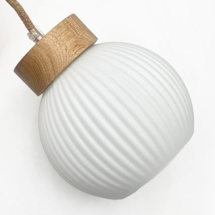 Taklampa på vajer LOOMIS 5xE27/15W/230V 130 cm beige/ek