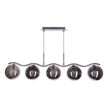 Taklampa på vajer LUMOS 5xG9/20W/230V rökig svart