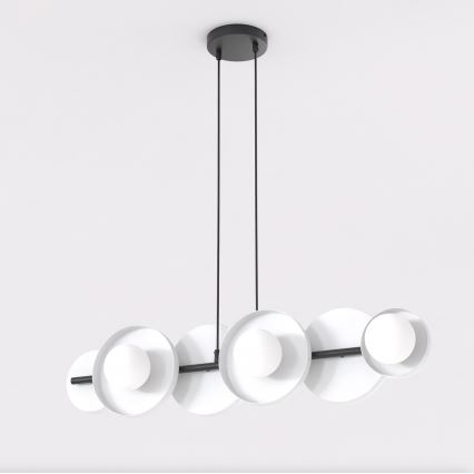 Taklampa på vajer MODEL 6xG9/8W/230V vit