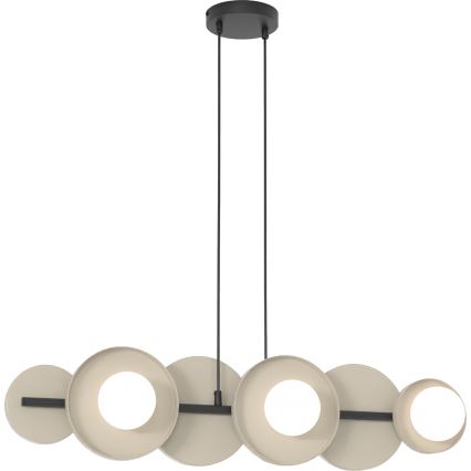Taklampa på vajer MODELL 6xG9/8W/230V beige