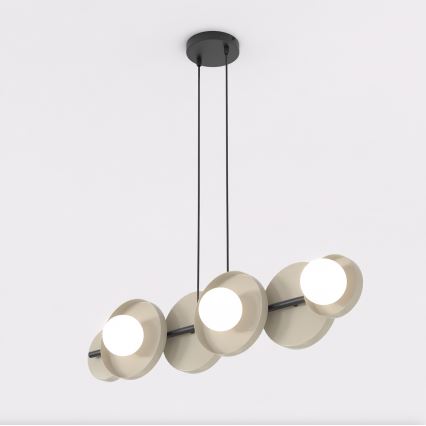 Taklampa på vajer MODELL 6xG9/8W/230V beige