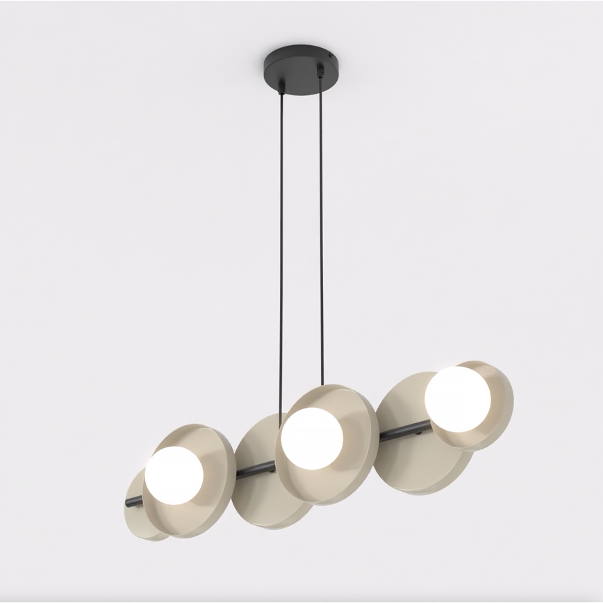 Taklampa på vajer MODELL 6xG9/8W/230V beige