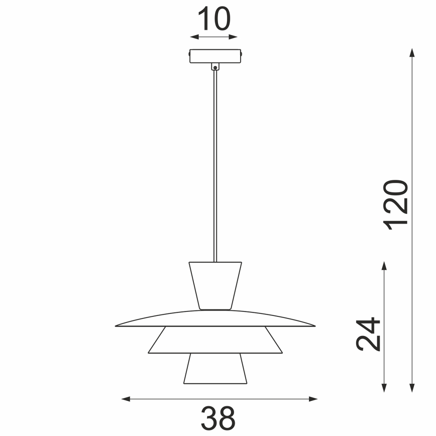Taklampa på vajer PLATO 1xE27/15W/230V beige