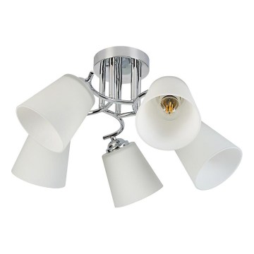 Taklampa PAFOS 5xE27/15W/230V blank krom