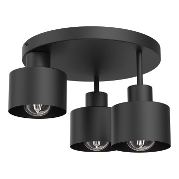 Taklampa PARKLA 3xE27/15W/230V svart