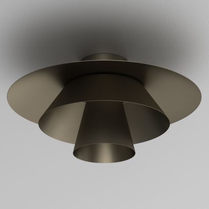 Taklampa PLATO 1xE27/15W/230V Ø 32 cm antracit