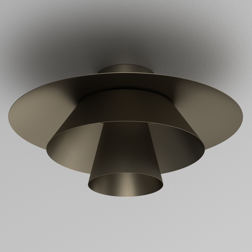 Taklampa PLATO 1xE27/15W/230V Ø 32 cm antracit