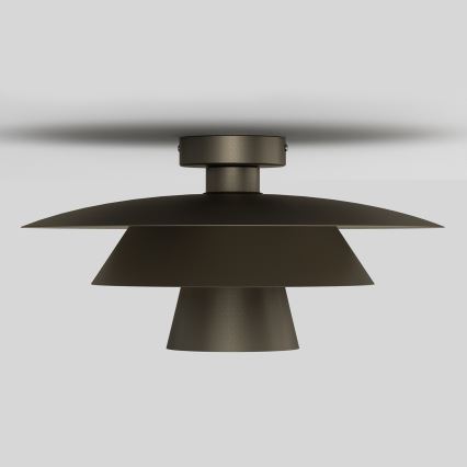 Taklampa PLATO 1xE27/15W/230V Ø 32 cm antracit