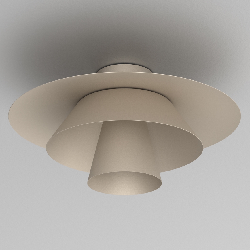 Taklampa PLATO 1xE27/15W/230V Ø 32 cm beige