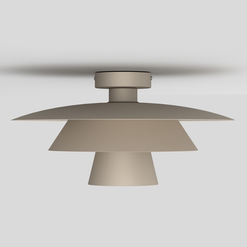 Taklampa PLATO 1xE27/15W/230V Ø 32 cm beige