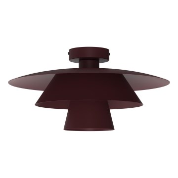 Taklampa PLATO 1xE27/15W/230V Ø 32 cm bordeaux