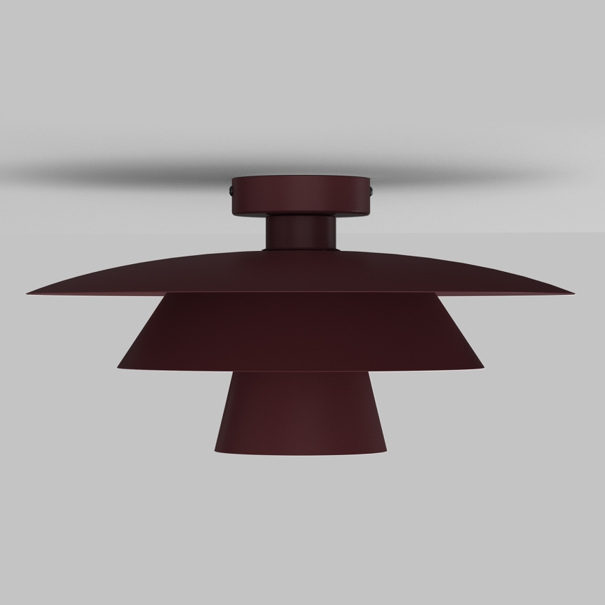 Taklampa PLATO 1xE27/15W/230V Ø 32 cm bordeaux