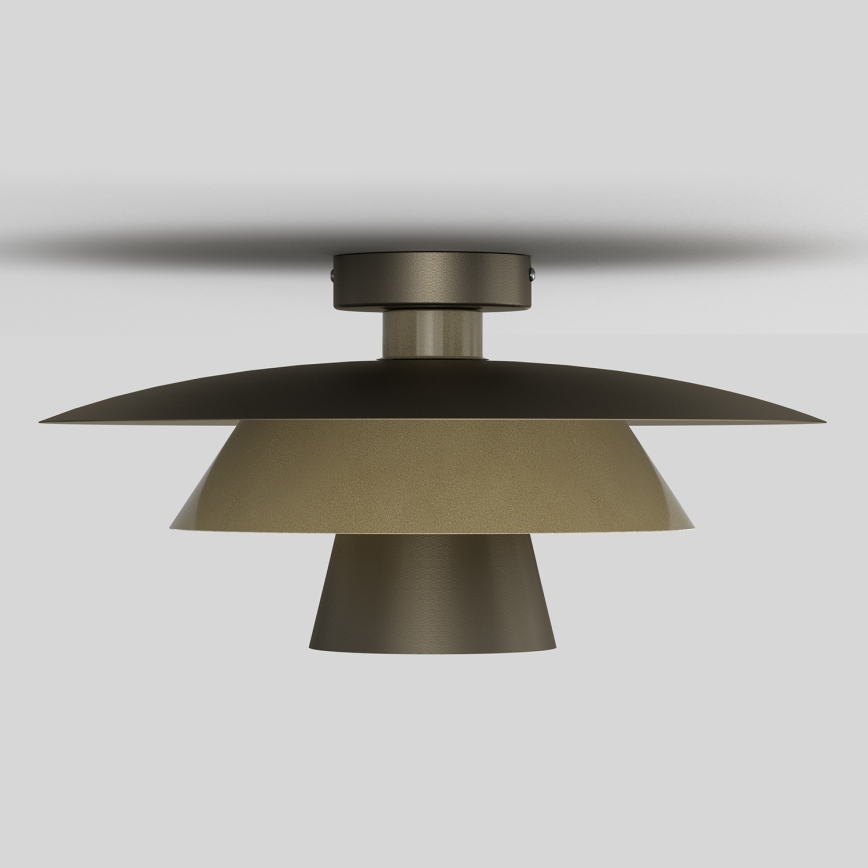Taklampa PLATO 1xE27/15W/230V Ø 32 cm, brons