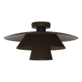 Taklampa PLATO, 1xE27/15W/230V, Ø 32 cm, brun