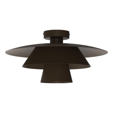 Taklampa PLATO, 1xE27/15W/230V, Ø 32 cm, brun