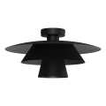 Taklampa PLATO 1xE27/15W/230V Ø 32 cm svart