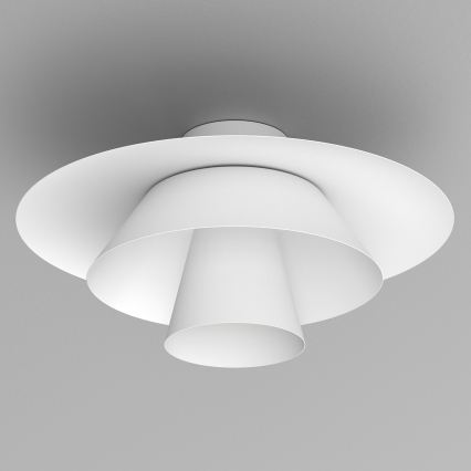 Taklampa PLATO 1xE27/15W/230V Ø 32 cm vit