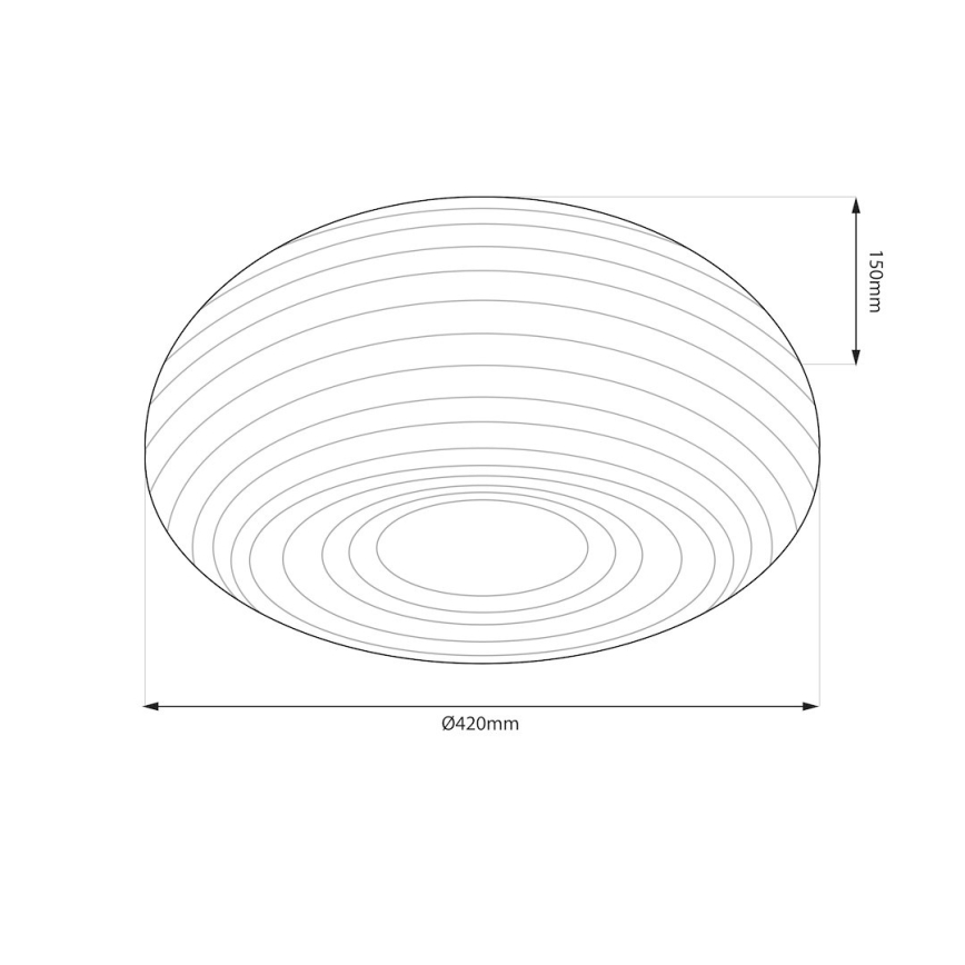 Taklampa PULSO 3 x E27, 15 W, 230 V, Ø 42 cm, vit