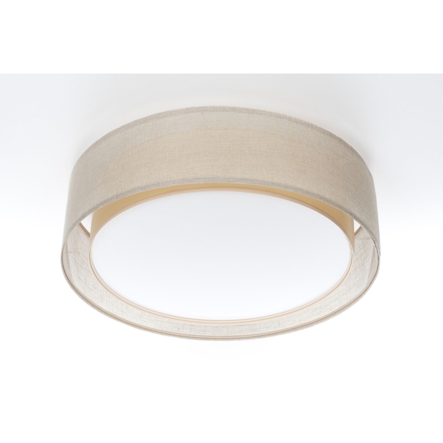 Taklampa PURO 2xE27/40W/230V Ø 50 cm beige