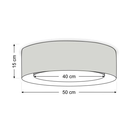 Taklampa PURO 2xE27/40W/230V Ø 50 cm beige