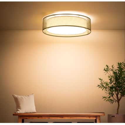 Taklampa PURO 2xE27/40W/230V Ø 50 cm grön