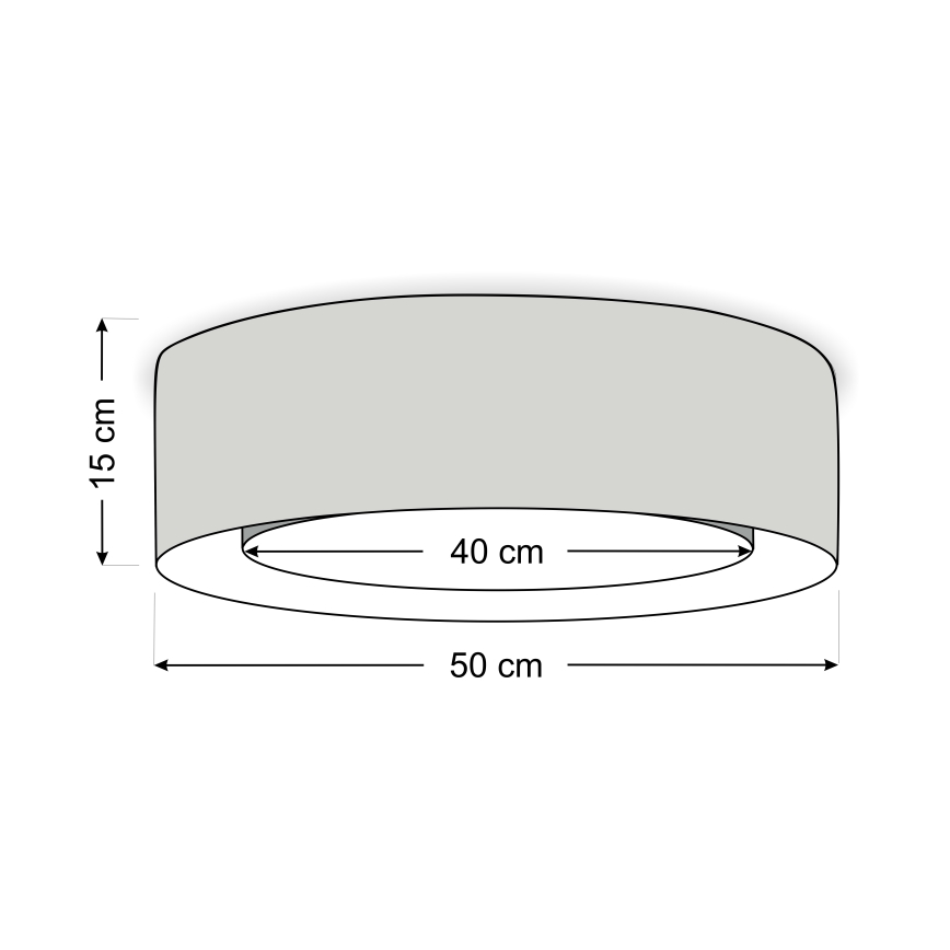 Taklampa PURO 2xE27/40W/230V Ø 50 cm grön