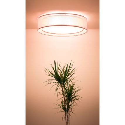 Taklampa PURO 2xE27/40W/230V Ø 50 cm rosa